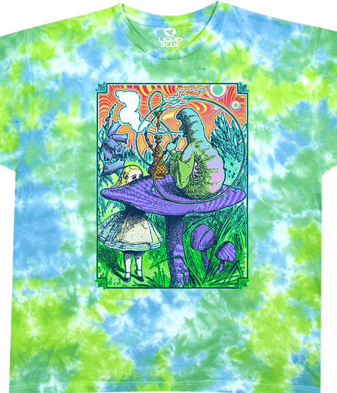 Light Fantasy Wonderland Tie-Dye Athletic T-Shirt Tee Liquid Blue