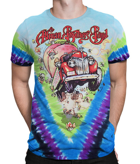 Allman Brothers V Tie-Dye T-Shirt Tee 
