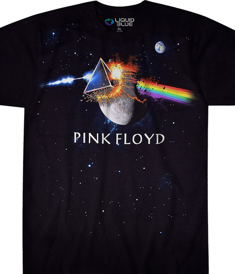 Pink Floyd Great Gig In The Sky Black Athletic T-Shirt Tee Liquid Blue