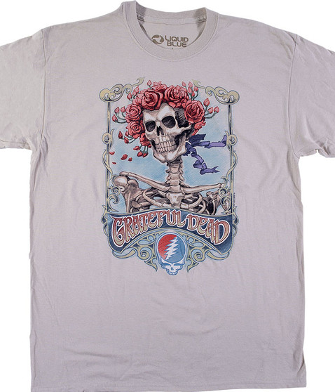 Grateful Dead Big Bertha Tan T-Shirt Tee Liquid Blue