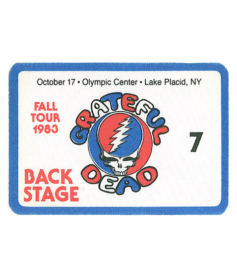 The Vault Grateful Dead 1983 10-17 Backstage Pass Liquid Blue