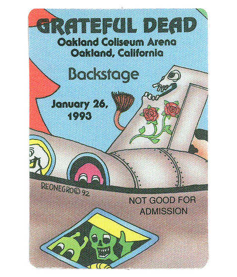 The Vault Grateful Dead 1993 01-26 Backstage Pass Liquid Blue