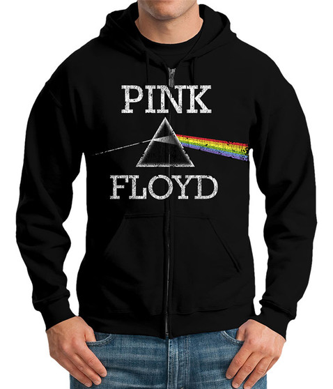 Pink Floyd Dark Side Classic Black Zipper Hoodie Liquid Blue