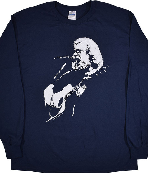 Jerry Garcia Jerry Acoustic Navy Long Sleeve T-Shirt Tee