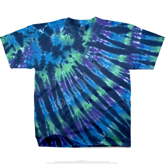 Cool Nebula Unprinted Tie-Dye T-Shirt Tee Liquid Blue