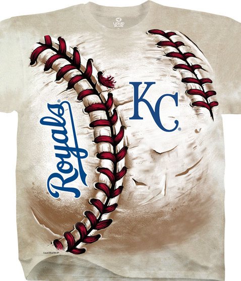 MLB Kansas City Royals Hardball Tie-Dye T-Shirt Tee Liquid Blue