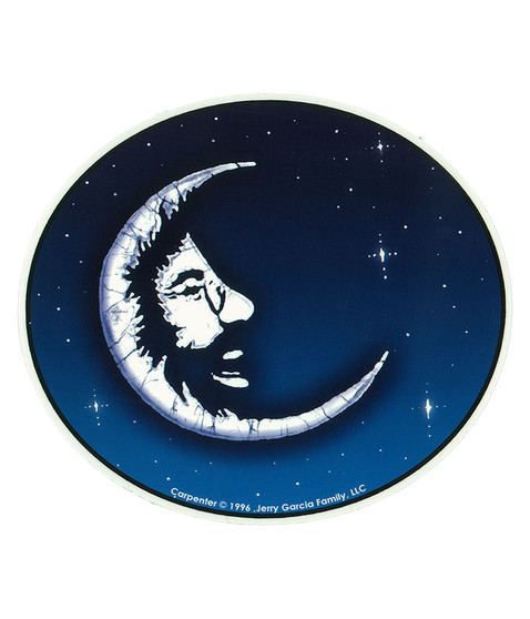 Jerry Garcia Moon Sticker