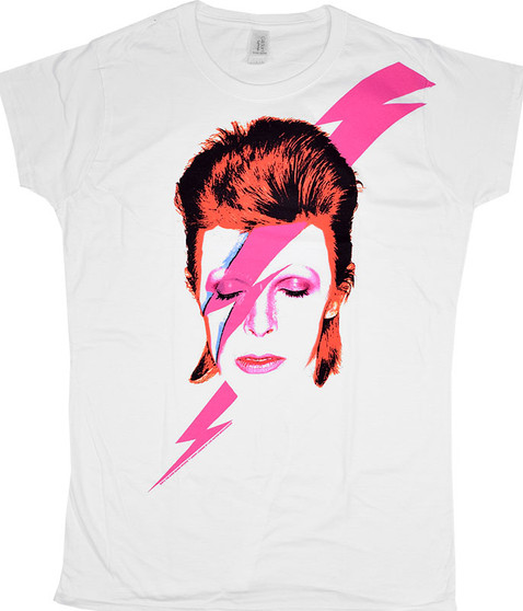 Bowie Watch That White Juniors Long Length T-Shirt Tee