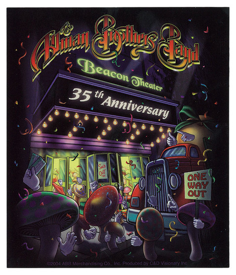 Allman Brothers Beacon Theatre 35 Years Sticker