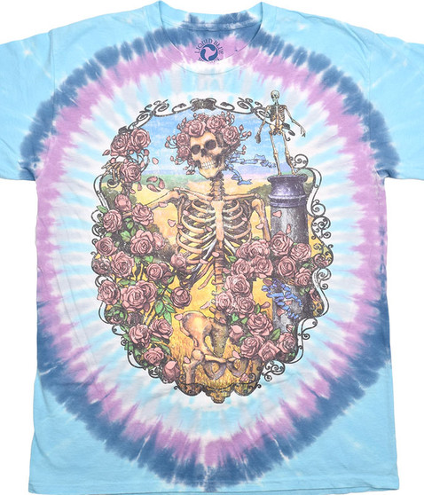 Grateful Dead Vintage 30th Anniversary Tie-Dye T-Shirt Tee Liquid Blue