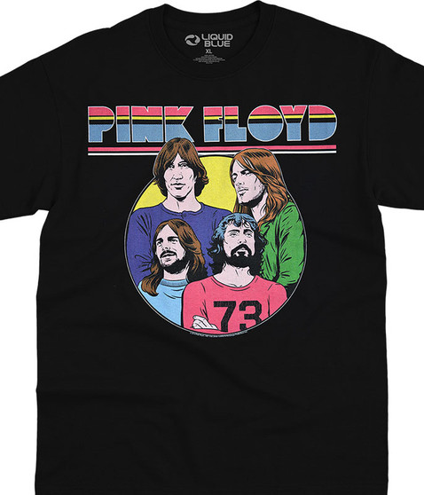 Pink Floyd Ordinary Men Black T-Shirt Tee Liquid Blue