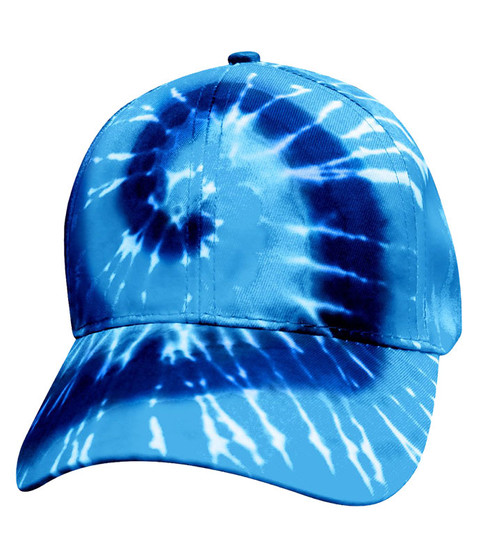 Tie-Dye Blue Spiral Hat