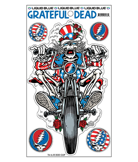 Grateful Dead Moto Sam Multi Sticker Liquid Blue