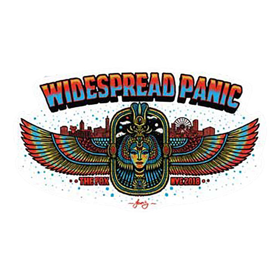 Widespread Panic NYE 2018 Atlanta Fox Sticker
