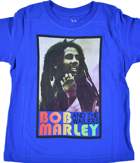 Bob Marley Marley Profile Toddler Blue T-Shirt Tee