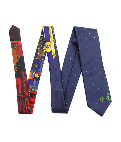 Grateful Dead Navy Dotted Terrapin Tie