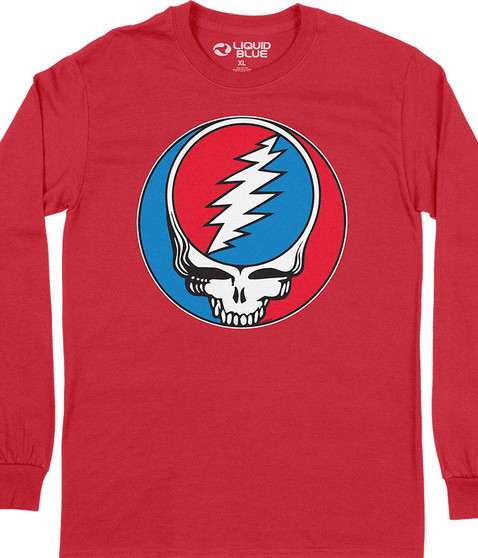 Grateful Dead Steal Your Face Long Sleeve T-Shirt by Liquid Blue