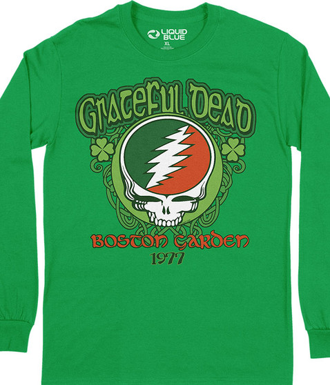 Grateful Dead Shamrock 77 Long Sleeve T-Shirt Tee by Liquid Blue