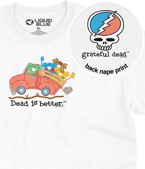 Grateful Dead Truck Dead Is Better T-Shirt Tee by Liquid Blue