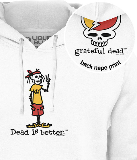 Grateful Dead Peace Dead Is Better Hoodie by Liquid Blue