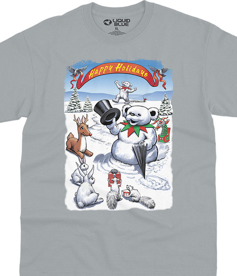 Grateful Dead Snowman Bear T-Shirt Tee by Liquid Blue