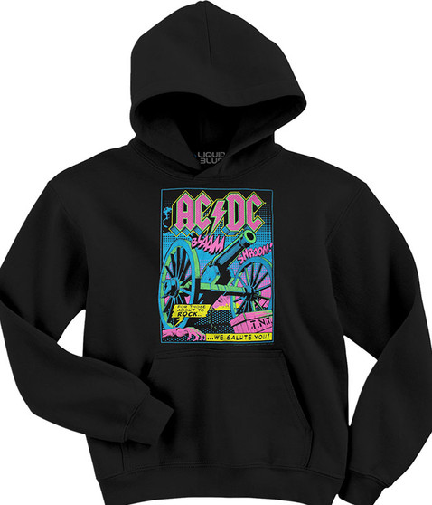 AC/DC TNT Blacklight Hoodie BlackLiquid Blue