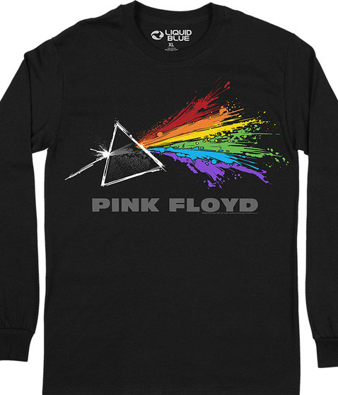 Pink Floyd Dark Side Liquid Long Sleeve T-Shirt Tee by Liquid Blue