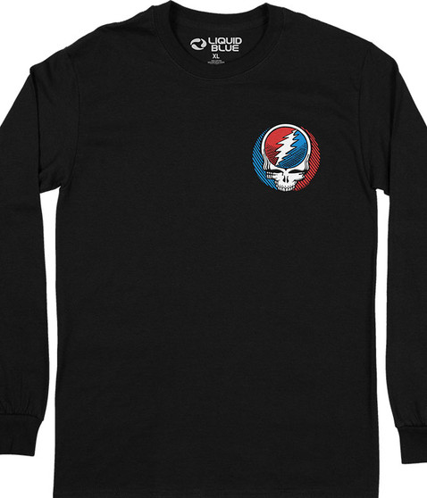Grateful Dead Steal Your Face Underground Chest Long Sleeve T-Shirt Tee by Liquid Blue