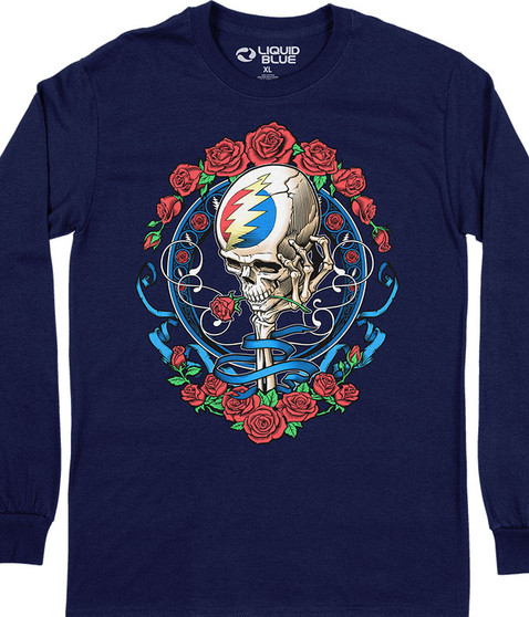 Grateful Dead Steal Your Face Nouveau Long Sleeve T-Shirt Tee by Liquid Blue