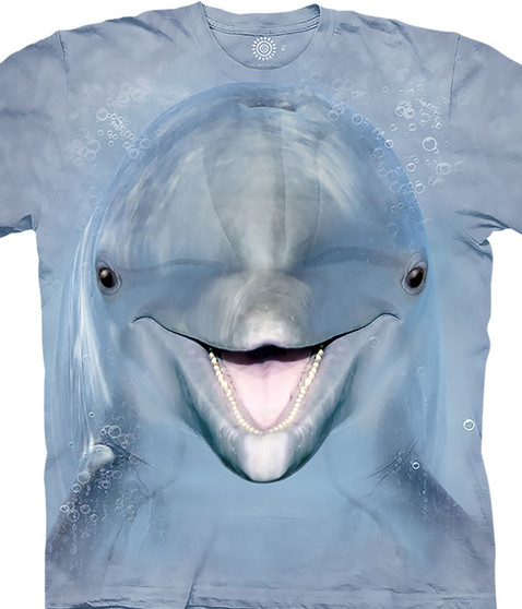 Dolphin Face Classic Cotton T-Shirt by The Mountain
