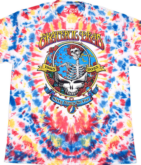 Grateful Dead 60th Anniversary "60 Years So Far" Tie-Dye T-Shirt