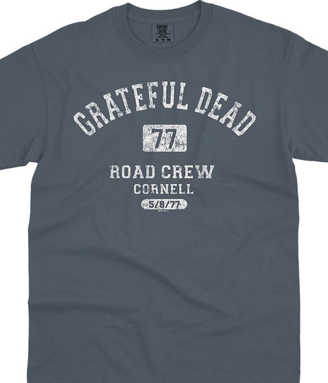 Grateful Dead Road Crew Denim Comfort Colors T-Shirt Tee Liquid Blue