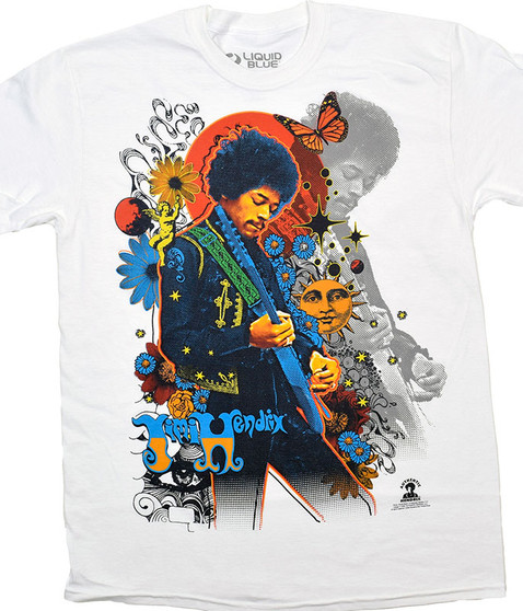 Trippy Jimi Clearance White T-Shirt