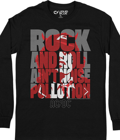 ACDC Noise Pollution Long Sleeve T-Shirt by Liquid Blue