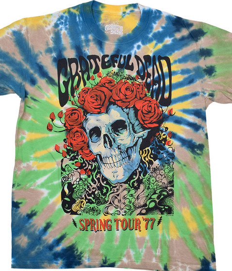 Grateful Dead Bertha 77 Clearance Tie-Dye T-Shirt Tee Liquid Blue