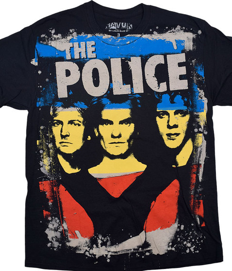 David Bowie Syncronicity Havok Clearance Black T-Shirt Tee Liquid Blue