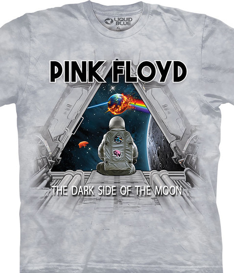 Pink Floyd Pink Floyd Astronaut Portal Tie-Dye T-Shirt Tee Liquid Blue