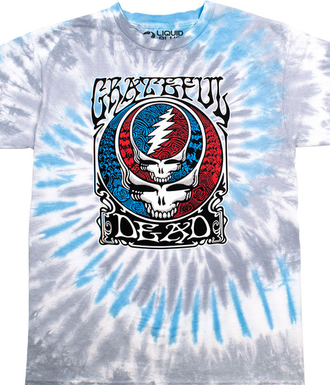 Grateful Dead Steal Your Mind Tie-Dye T-Shirt Tee Liquid Blue