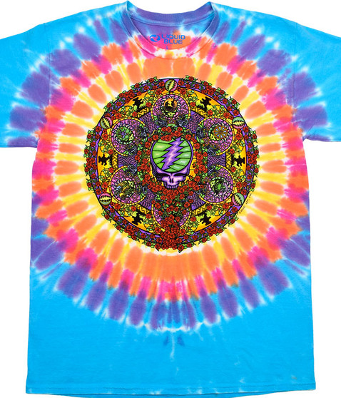 Grateful Dead Celtic Mandala 2 Tie-Dye T-Shirt Tee Liquid Blue