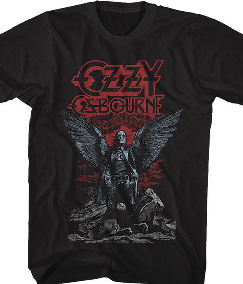 Ozzy Angel Wings Black T-Shirt