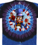 Light Fantasy Mad Hatter Tie-Dye T-Shirt Tee Liquid Blue