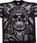 Skulls Indian Skull Black T-Shirt Tee Liquid Blue