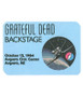 The Vault Grateful Dead 1984 10-12 Backstage Pass Liquid Blue