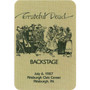 Grateful Dead 1987 07-06 Backstage Pass