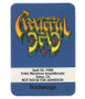 The Vault Grateful Dead 1988 04-22 Backstage Pass Liquid Blue