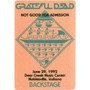 Grateful Dead 1992 06-29 Backstage Pass