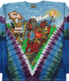 Grateful Dead Casey Jones Tie-Dye Long Sleeve T-Shirt Tee Liquid Blue