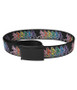 Grateful Dead Dancing Skeletons Adjustable Web Belt Black