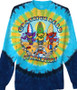 Grateful Dead Beach Bear Bingo Tie-Dye Long Sleeve T-Shirt Tee Liquid Blue