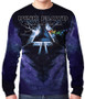 Pink Floyd Dark Side Vortex Tie-Dye Long Sleeve T-Shirt Tee Liquid Blue